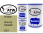 Preview: Nissan, Bronze Metallic, EX1: 500ml Lackdose + 500ml Klarlack + 250ml Härter - Set, von ATW Autoteile West.